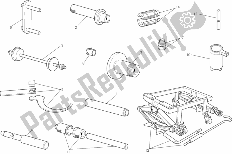 Toutes les pièces pour le 01b - Outils De Service D'atelier du Ducati Diavel Cromo 1200 2013